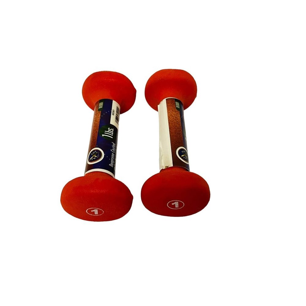 Neoprene Coated Unisex Dumbbell Lot 2 1Lbs Red Blue